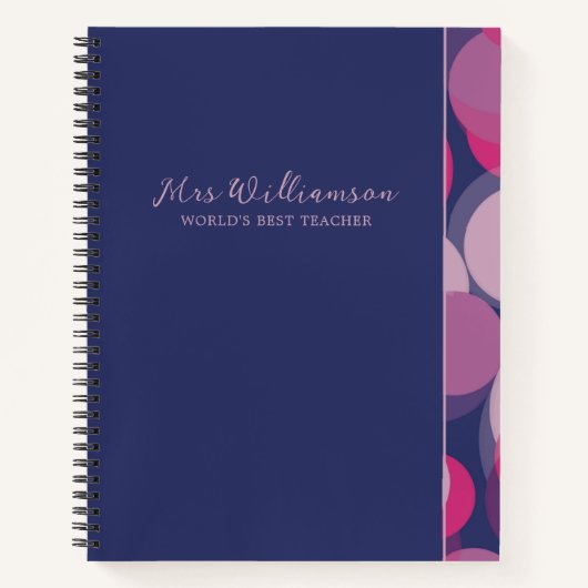 Carnet Spiral de l'enseignant Abstrait moderne bri (Devant)