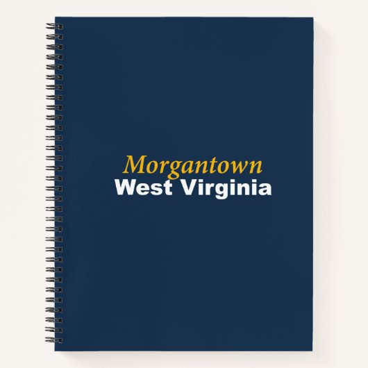 Carnet Spiral de Morgantown, Virginie-Occidentale (Devant)