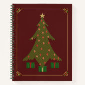 Carnet spiral de Noël doré (Devant)