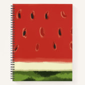 Carnet spiral de pastèque rouge vif (Devant)