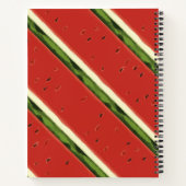 Carnet spiral de pastèque rouge vif (Dos)