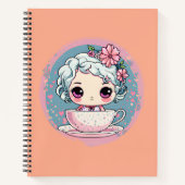 Carnet spiral de poupée à thé mignon (Devant)
