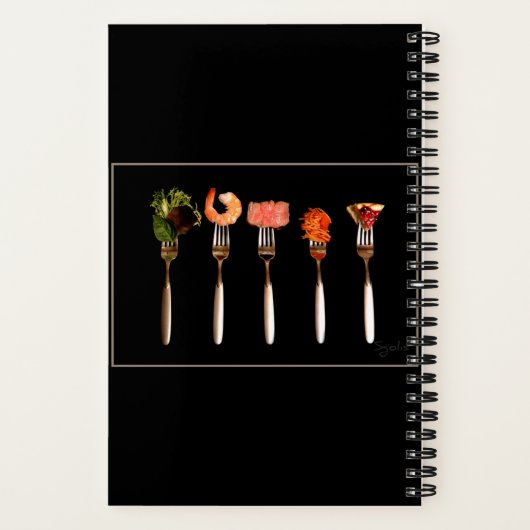 Carnet Spiral de Recette de nourriture moderne sur (Verso)