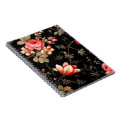 Carnet spiral de roses roses sauvages (Côté Droit)