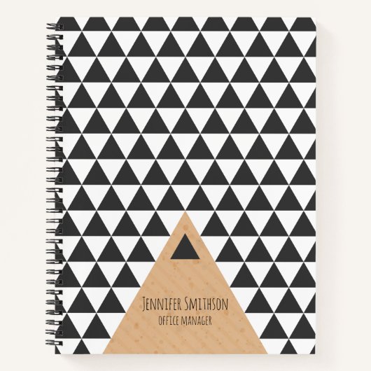 Carnet Spiral de style géométrique moderne (Devant)