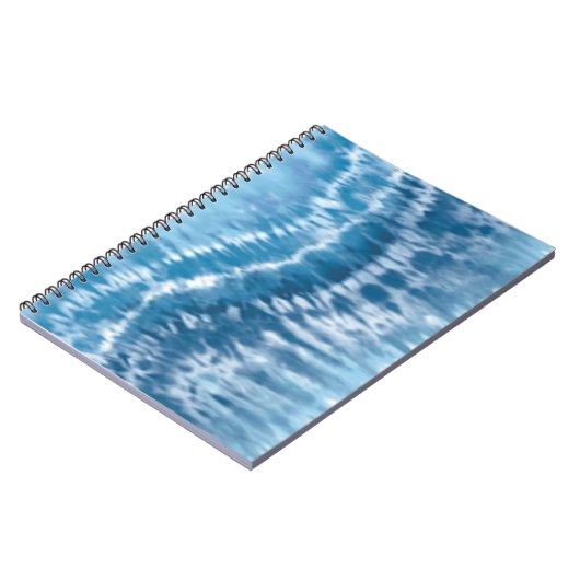 Carnet Spiral de teinture bleue (Côté gauche)