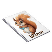 Carnet Spiral d'écureuil sucré personnalisé (Côté Droit)