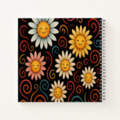 Carnet Spiral Deluxe Smiling Daisies and Swirls (Dos)