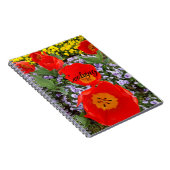 Carnet spiral des tulipes rouges en évolution (Côté Droit)