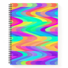 Carnet spiral des vagues de flux prismatiques