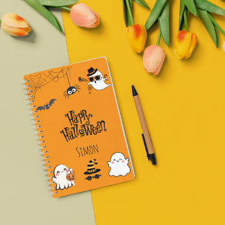 Carnet spiral d'Halloween mignon et Éffrayant