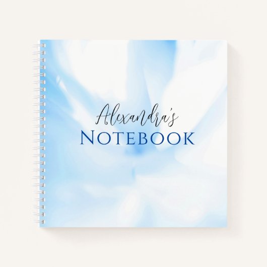 Carnet spiral d'impression bleu doux (Devant)