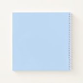 Carnet spiral d'impression bleu doux (Dos)