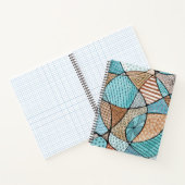 Carnet Spiral Doodle Art turquoise et Brown (Intérieur)
