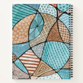 Carnet Spiral Doodle Art turquoise et Brown (Dos)
