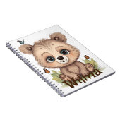 Carnet Spiral d'ours doux personnalisé (Côté Droit)