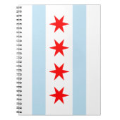 Carnet Spiral Drapeau De Chicago (Devant)