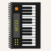 Carnet spiral du clavier de Black Music (Recto)