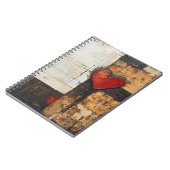 Carnet spiral du coeur de Boho (Côté gauche)