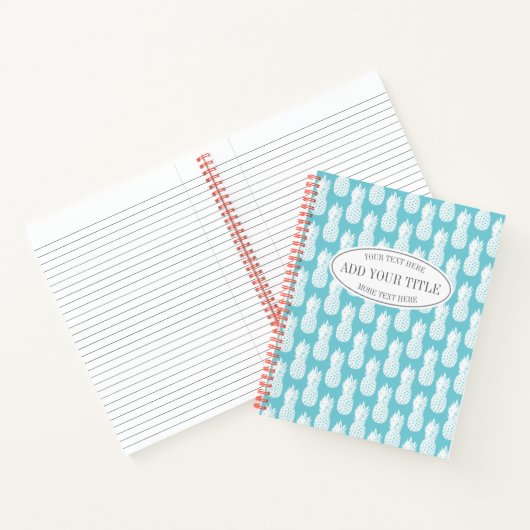 Carnet spiral du journal d'impression d'ananas per (Intérieur)