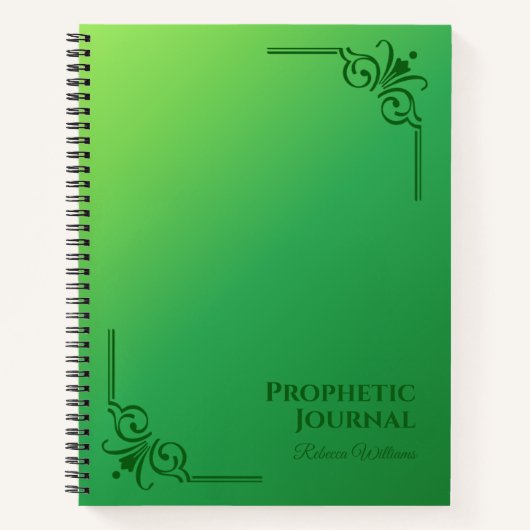 Carnet Spiral du journal prophétique personnalisé (Devant)