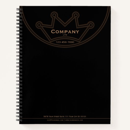 Carnet spiral du logo de la Couronne (Devant)