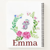Carnet spiral éléphant floral (Dos)