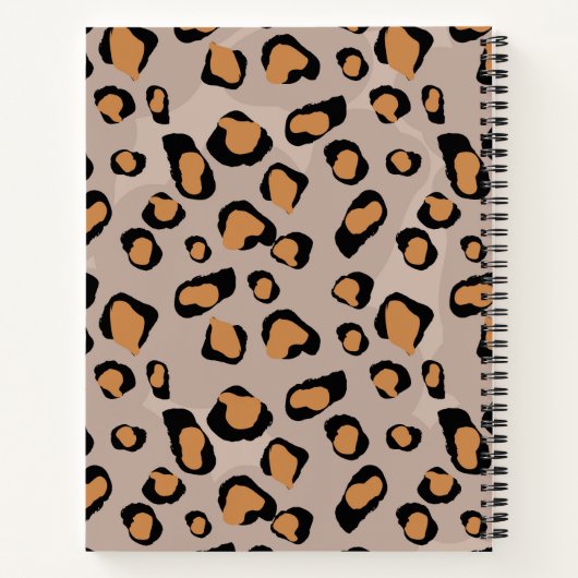 Carnet Spiral Empreinte de léopard à grande échell (Dos)