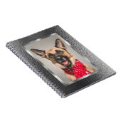 Carnet Spiral en argent métallique personnalisé ph (Côté Droit)