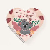 Carnet Spiral En Forme Coeur Koalas (Devant)