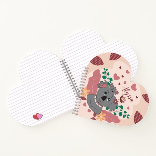 Carnet Spiral En Forme Coeur Koalas (Intérieur)