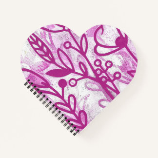 Carnet spiral en forme de coeur