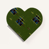 Carnet Spiral En Forme De Coeur De Branche D'Olive (Devant)