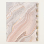Carnet spiral en marbre du planificateur quotidien (Dos)