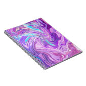 Carnet spiral en marbre violet multicolore (Côté Droit)