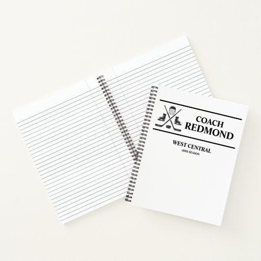 Carnet Spiral Entraîneur De Hockey (Intérieur)