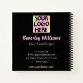 Carnet Spiral Entreprise Logo Texte Personnalisé (Dos)