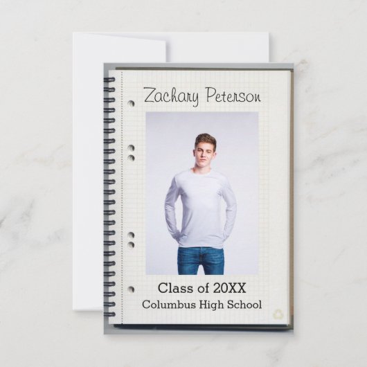 Carnet spiral - Faire-part de 3x5 (Devant)