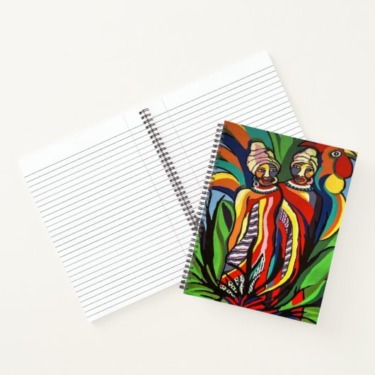 Carnet spiral femmes perroquets africaines (Intérieur)