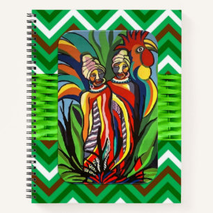 Carnet spiral femmes perroquets africaines
