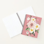 Carnet spiral fleuri Orange (Intérieur)