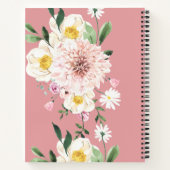 Carnet spiral fleuri Orange (Dos)