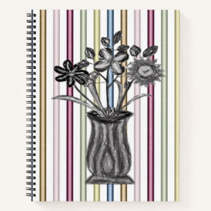 Carnet spiral floral