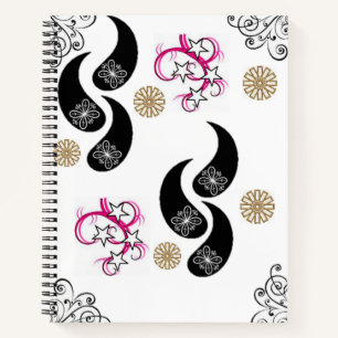 Carnet spiral floral