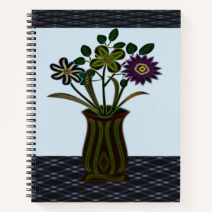 Carnet spiral floral
