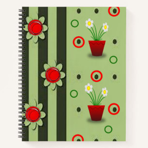 Carnet spiral floral