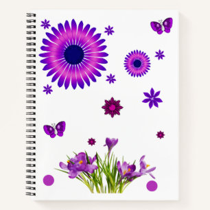 Carnet spiral floral