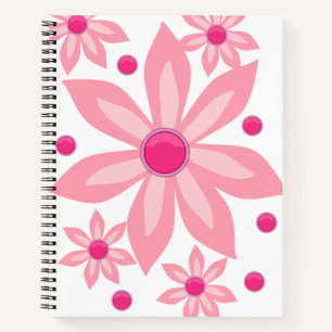 Carnet spiral floral
