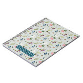 Carnet spiral floral peint personnalisé (Côté gauche)