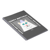 Carnet Spiral Fluffy White Cat (Côté Droit)